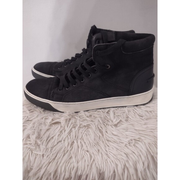 Lanvin of Paris  High Top Lace Up Sneaker Sz UK 8 US 9 Black Leather main image 2